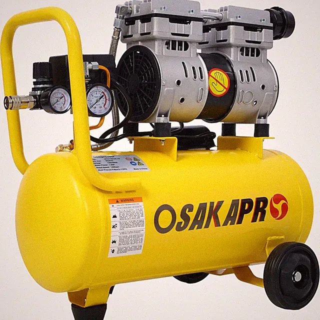 1.5 HP Ultra Quiet Air Compressor 8 Gallon Oil-Free with Automatic Drain Valve