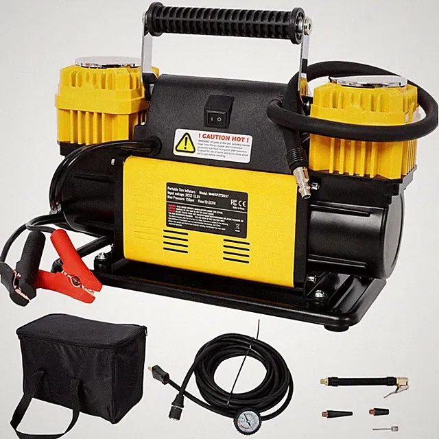12V Dual Cylinder Air Compressor 150PSI Tire Inflator for Car SUV RV Truck