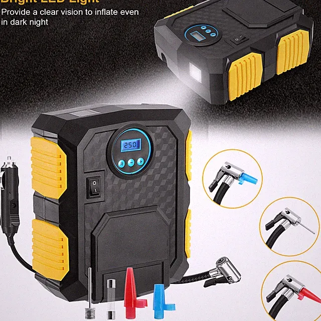 150PSI Car Air Pump Compressor 120W 10A Electric Tire Inflator Portable Auto 12V