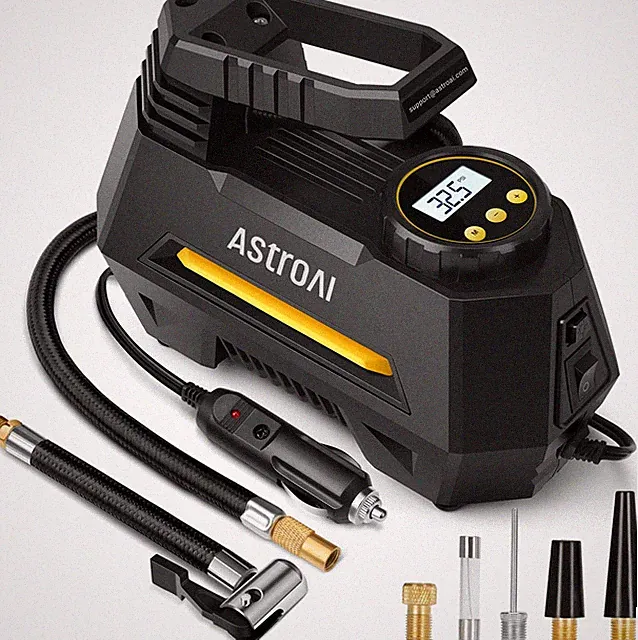 AstroAI Portable 12V DC Tire Inflator Air Compressor Pump for Car Tires Auto Shu
