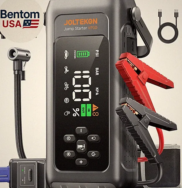 Car Battery Jump Starter with Air Compressor 4500A 150PSI, Car Jumper Starter Po