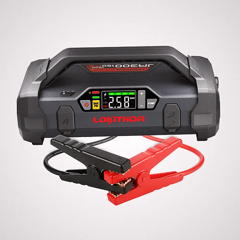 Car Jump Starter Battery with Air Compressor 1500A 12V Charger Emergency Power
