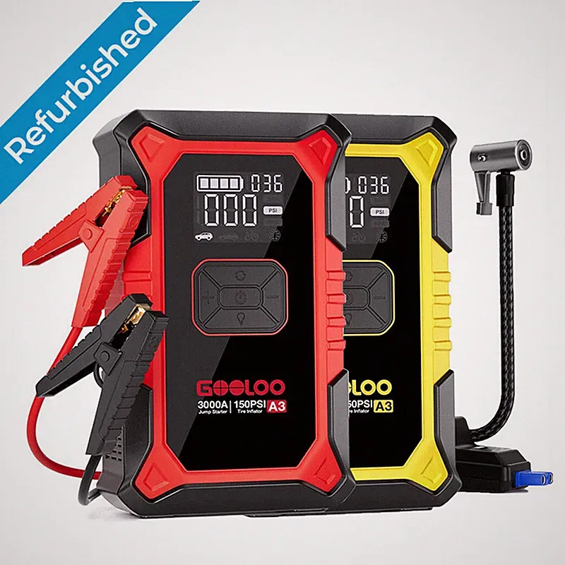 GOOLOO A3 Jump Starter with Air Compressor 3000A Portable Car Battery Charger US