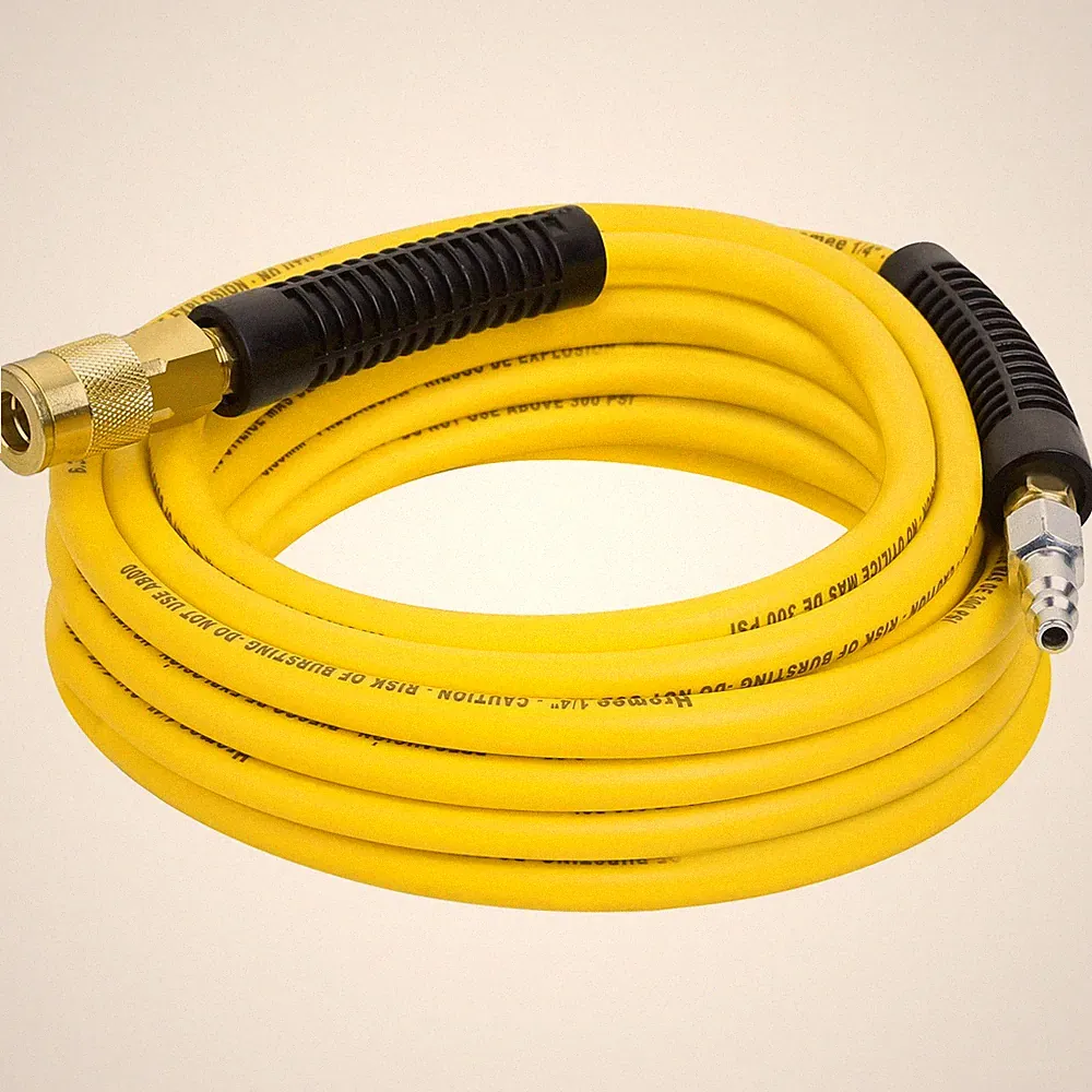 Hromee Air Compressor Hose 1/4 Inch x 25 Feet Hybrid 25 Feet, Yellow
