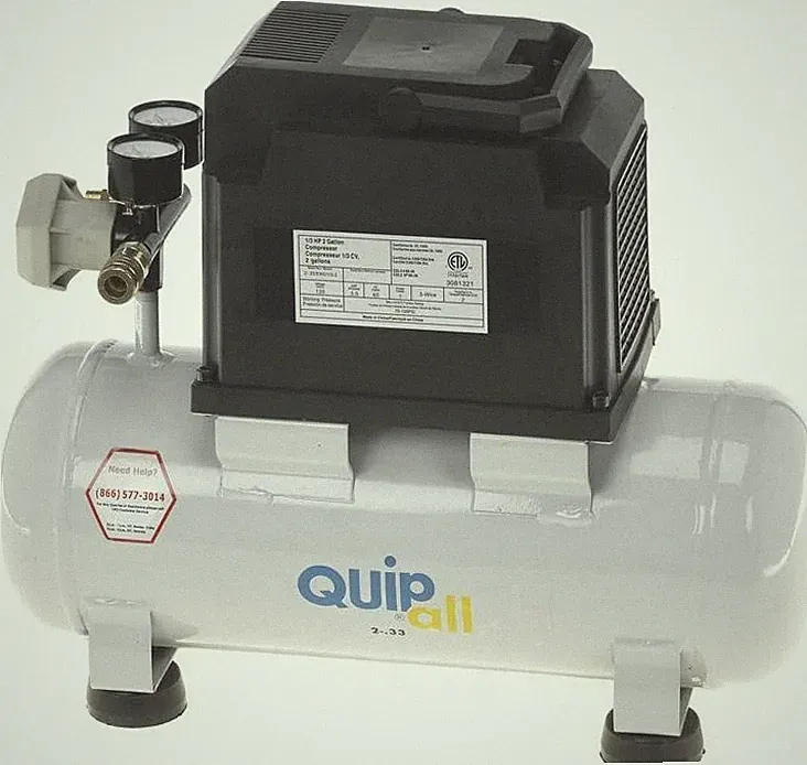 New 1/3 HP 2 Gallon Oil-Free Hotdog Air Compressor