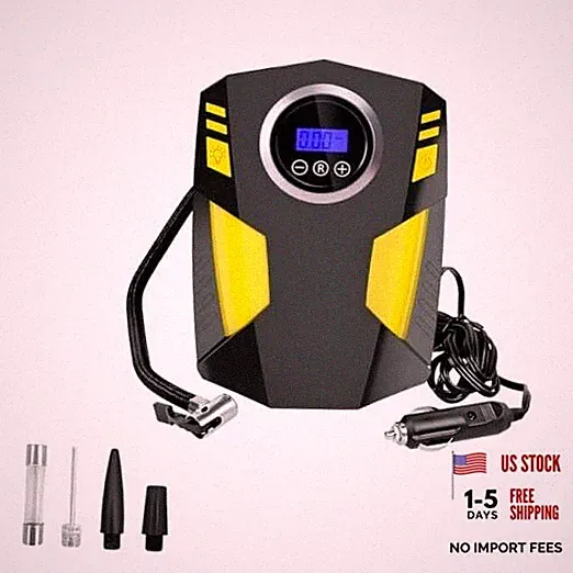 Tire Inflator Air Compressor, 12V DC Tyre Air Pump with Digital Pressure Gauge