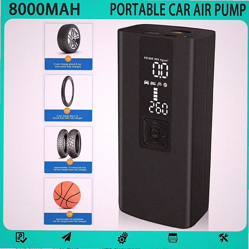 Tire Inflator Portable Air Compressor - Air Pump for Car Tires Real-time